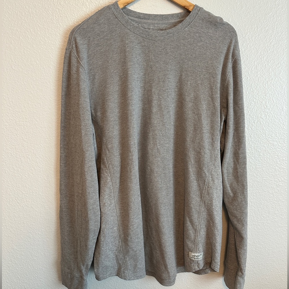 Eddie Bauer Men's Heather Gray Long Sleeve Thermal Tee
